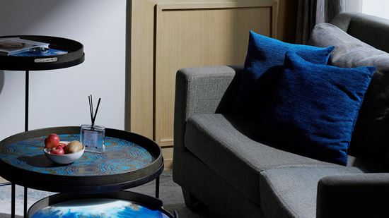 One Bedroom Lakeview - Living  Area Close Up