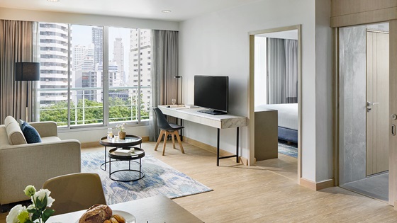 One Bedroom - Living Area - 샤마 레이크뷰 아속 방콕