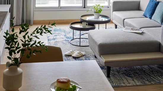 Two Bedroom Lakeview - Living and Dining area