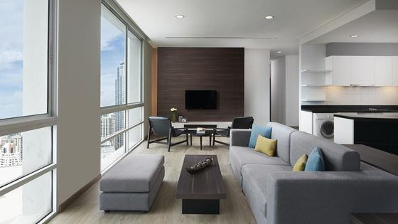 Three Bedroom Deluxe - Living Room - Shama Sukhumvit Bangkok