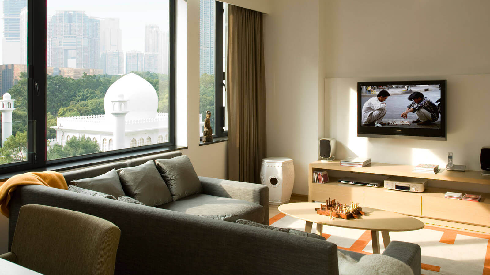 豪華一房單位的客廳 - 香港莎瑪尖沙咀服務式公寓 - 香港莎瑪尖沙咀服務式公寓