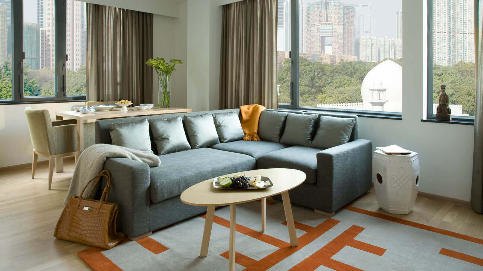 豪華一房單位的客廳 - 香港莎瑪尖沙咀服務式公寓 - 香港莎瑪尖沙咀服務式公寓