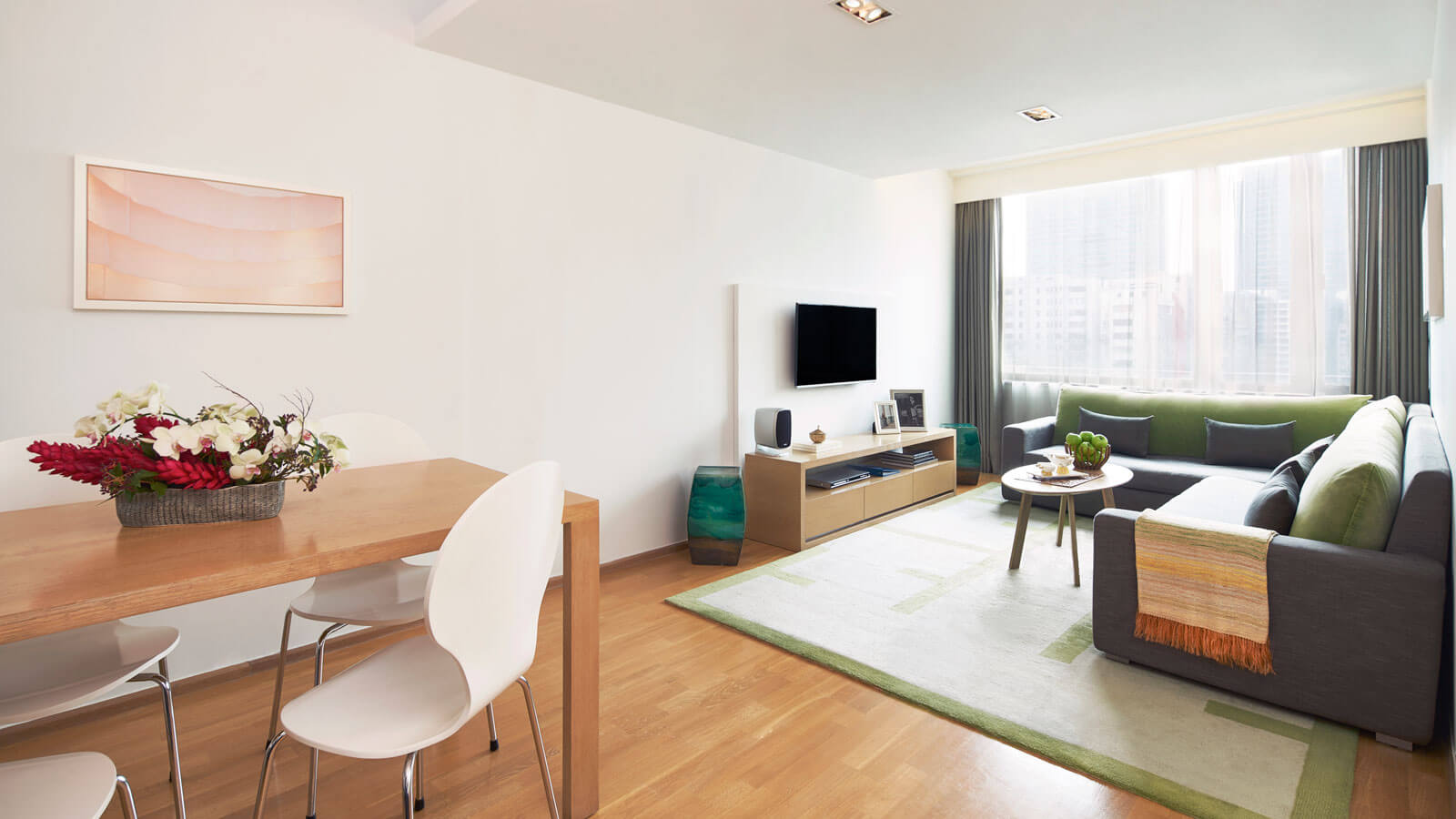 兩房單位的客廳 - 香港莎瑪尖沙咀服務式公寓 - 香港莎瑪尖沙咀服務式公寓