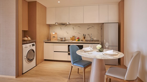 One Bedroom Suite - Dining Area and Kitchenette - Shama Serviced Apartments Zijingang Hangzhou