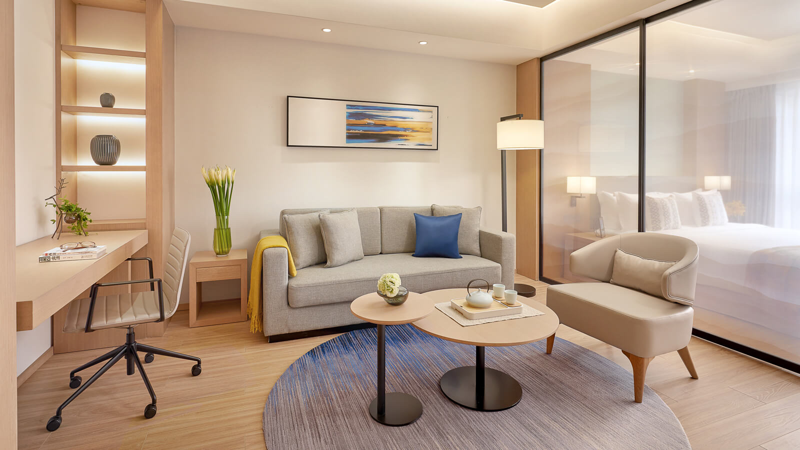 One Bedroom Suite Overview - ชามา เซอร์วิสอพาร์ตเมนท์ จื่อจินกั่ง หางโจว