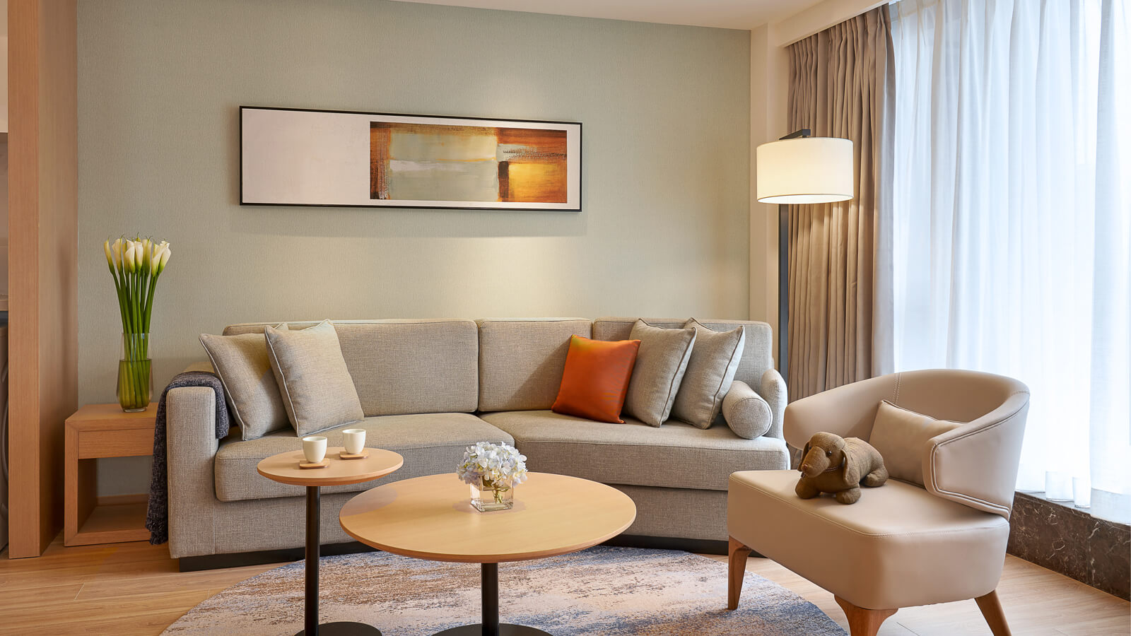Two Bedroom Suite - Living Room - シャーマ  サービスアパート 紫金港 杭州  州